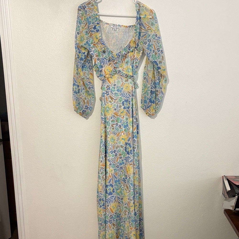 Floral Maxi Dress with Puff Sleeves